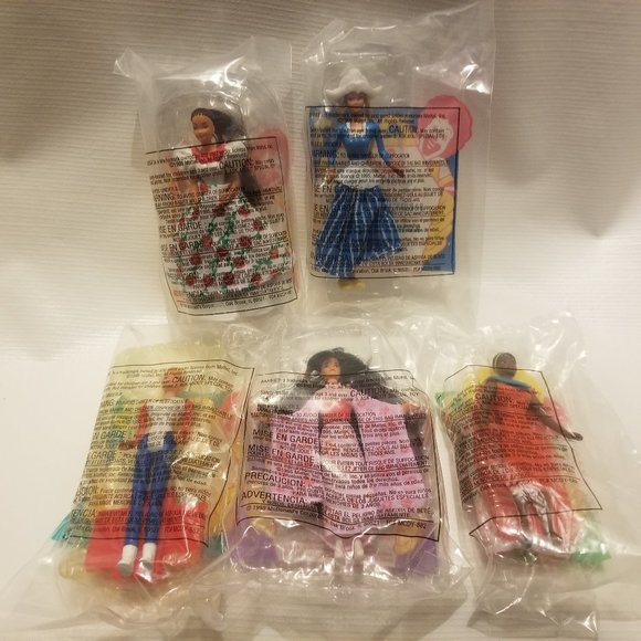Barbie Other - NIB NWOT whole set- 1990 Barbie World McDonalds toys!